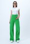 Women's Green 5 Pocket Gabardine Palazzo Trousers Alc-X14303 - 5