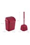 Red Katre - Trash Can and Toilet Brush - 2