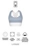 Light Blue High Support Covered Sports Bra with Back Detail - 7