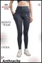 Women's Bottom Top Suit Fitness Pilates Running Sports Slm Fit Leggings Double Pocket High Waist Lycra Anthracite 3065 - 7