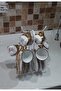 White Countertop - Cup Holder Kitchen Organizer with Hangers and Plates