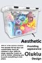 16 Lt Anthracite Set of 3 - Lockable Toy Box and Baby Room Organizer - 5
