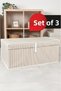 3 Pcs Brown Multi-Purpose Box with Lid - 70X40X30