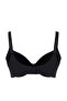 Siyah Sabit Kaplı Dolgusuz Balenli T-Shirt Bra Büyük Beden Sütyen TBBAW26CW00003 - 4