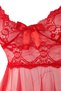 Red Stripe Capless Panty Lace Tulle Strap Mini Size Babydoll/Fantasy Nightgown Thmaw26Cy00004 - 7