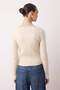Taş Crop Dantel Garnili Kare Yaka Yumuşak Dokulu Fitted/Vücudu Saran Triko Hırka TWOAW26HI00061 - 5