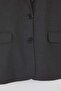 Antrasit Premium Oversize/Bol Kesim Astarlı Dokuma Blazer Ceket TBBAW26AG00007 - 6