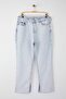 Açık Mavi Yüksek Bel Yırtmaç Detaylı Flare Fit Büyük Beden Jeans TBBAW26CJ00000 - 5