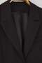 Siyah Oversize/Bol Kesim Düğmeli Dokuma Büyük Beden Blazer Ceket TBBAW26AG00008 - 7