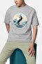 Men/Women Shape Transfer Printed Round Neck Short Sleeve T-Shirt - 3