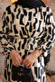Black Patterned Skirt Tiered Viscon Dress - 3