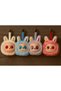 Cute Monster Keychain – Toy Accessory Keychain with Plush Cover and Colorful Eyes - 6