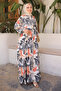 Smoked Half Button Patterned Dress - 4