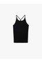 Cotton Back Detail Sleeveless Halter Neck Blouse - 3