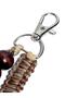 Handmade Brown Cream Color Men's Bag Charm Pants Belt Accessory Keychain - 4