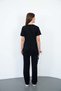 Viscose Short Sleeve Tunic & Pants Set-Black - 4