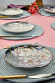 6-Person Alvina Series Stackable 6 Piece Luxury Cake Dinner Plate Set - 5
