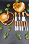 12-Piece Natural Wooden Bamboo Presentation Breakfast Cheese Honey Chocolate Knife Handcrafted Dowry Set - 4