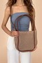 Natural Knitted Textured Mink Color-Tan Baby Bag with Strap Women's Bag - 4