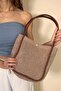 Natural Knitted Textured Mink Color-Tan Baby Bag with Strap Women's Bag - 3