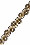Eliza Flapper Headband in Black Gold - 2