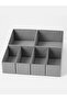 6-Piece Gray Drawer Organizer Set - Multi-Purpose Cabinet Box Set - 3