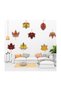 Water Color Leaves Modern Wall Sticker Set - 4