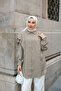 Women's Ruffled Sleeve Shirt Mold Green - 4