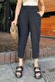 Women's Black Imported Muslin Fabric, Elastic Waist, Comfortable Fit Pants with Pockets - Suitable for Hijab - 6