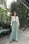 Mint Elastic Waist, Pocket, Spanish / Wide Leg Special Fabric, Comfortable Fit Trousers - Suitable for Hijab - 3