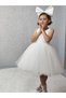 Girl's Evening Dress Island, White Model, Tutu Dress - 3
