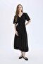 A-Line V-Neck Short Sleeve Midi Dress E1128AX25SM
