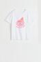Girl's Cotton Crew Neck Printed T-Shirt - 2
