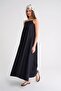 4687 Women's Rope Strap Midi Denim Dress Navy Blue - 7