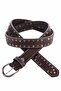Wg104 Women's Belt Metal Embroidered Genuine Leather