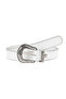 Wg117 Flat Leather Women's Belt with Metal Buckle