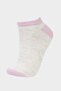 Women's 5-Piece Cotton Booties Socks F4991Axns - 4