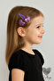 Dd313 Purple Clip Buckle with Glitter Heart Figure – Set of 2 - 2