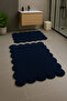 Modern Decorative Non-Slip Base Daisy Shaped Decorative Bathroom Mat Toilet Seat Set 80X120-50X80 cm