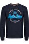 سويت شيرت رجالي من Jack&Jones Mikk برقبة دائرية باللون الأزرق الداكن - 3