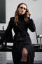 Black Leather Rope Belt - 3