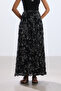 Minimal Flower Patterned Skirt - 5
