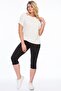 Women's Large Size Black Viscose Leggings Trousers 65n27515