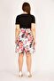 Women's Black Plus Size Wraped Collar Waist Belted Dress 65n36025 - 5