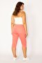Women's Large Size Dusty Rose Lycra 5 Pocket Denim Capri 65n34116 - 5