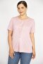 Women's Salmon Plus Size Front Detailed Blouse 65n36578 - 8