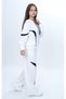 Girl's 100% Cotton Garnished Hooded Zippered Oversize Bottom & Top Trend Tracksuit Set-315 - 5