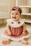 Baby Girl Gingham Cherry Embroidered Summer Dress with Headband