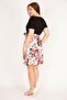 Women's Black Plus Size Wraped Collar Waist Belted Dress 65n36025 - 4