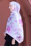 Romantic Pink Floral Patterned Cotton Shawl - 6